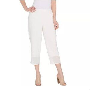 LineaLouis Dell'Olio Mixed Media Pull On Crop Pant